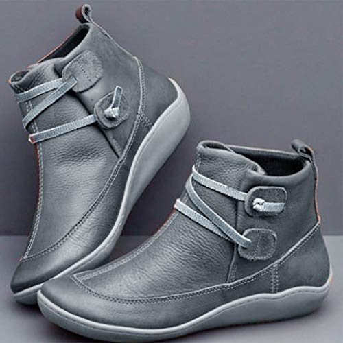 Stivaletti Donna Bassi Stringati Cerniera Laterale...