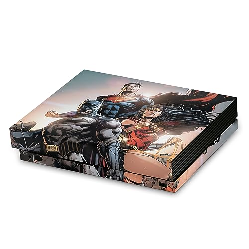 Autocollant console Xbox One X Justice League pour protéger contre les rayures au quotidien