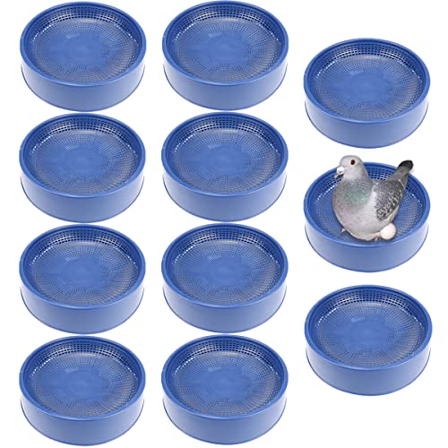 Godet pigeon bleu lavable en plastique résistant pour caille - 2