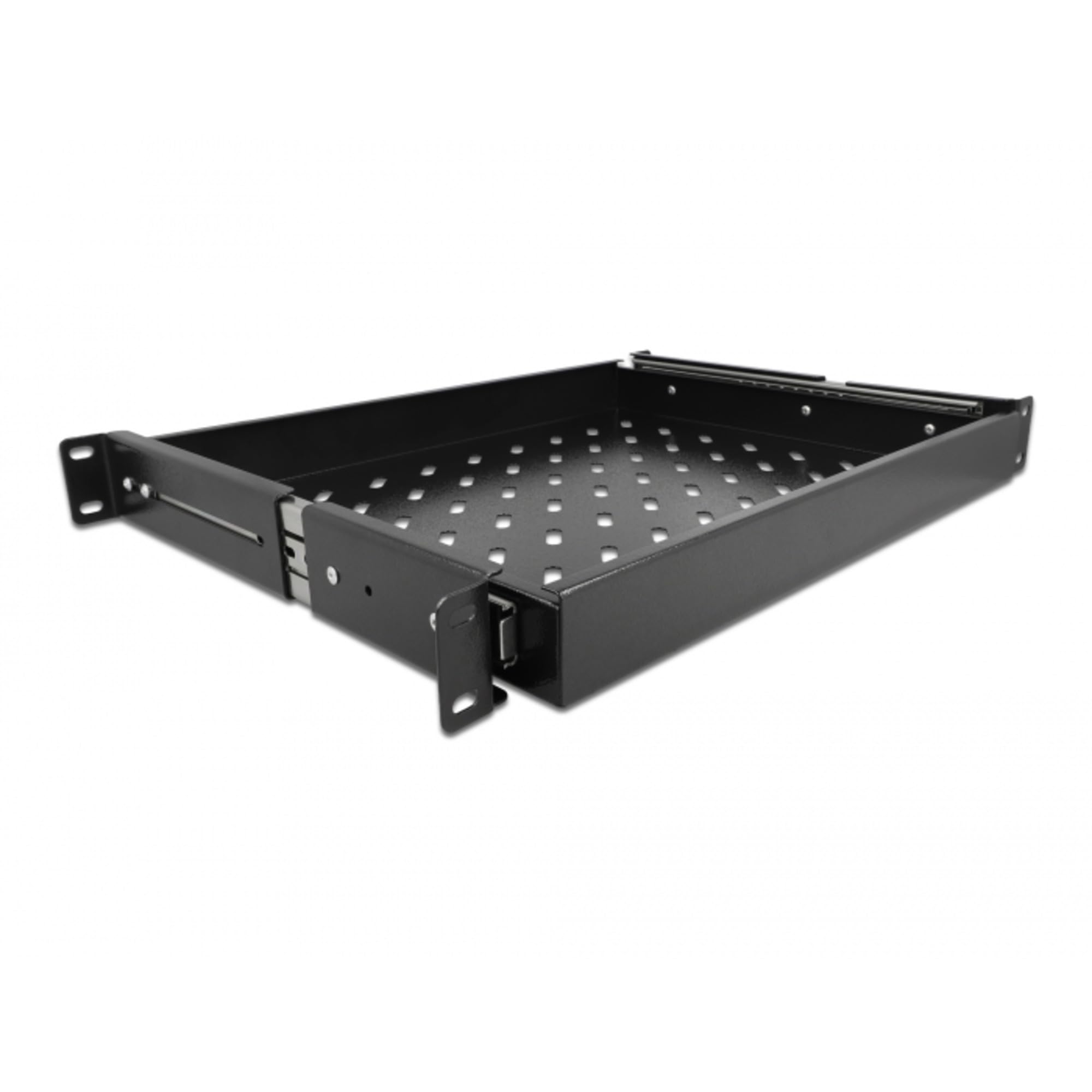 Delock 19″ Ausziehbare Schublade 1 HE, schwarz