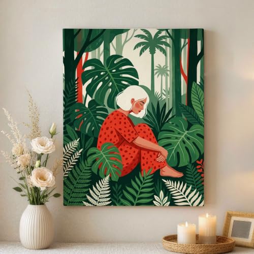 Arte de pared botánico en lienzo: decoración duradera de 16x20"