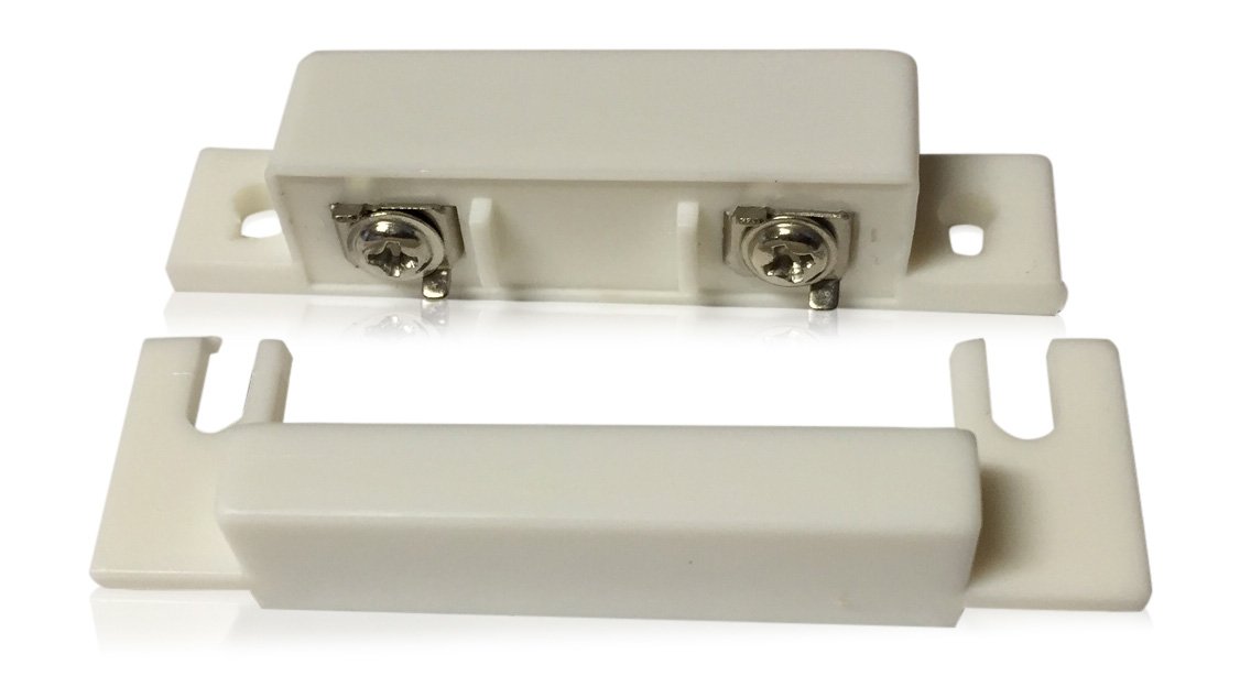 5 pcs White Door Contacts Surface Mount NC Security Alarm Door Window Sensors.These ¾” Door Contact Position switches (DCS) Work with All Access Control and Burglar Alarm Systems