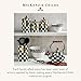 MACKENZIE-CHILDS Enamel Spoon Rest, Kitchen Spoon Holder and Utensil Rest for Stovetop, Black-and-White Courtly Check