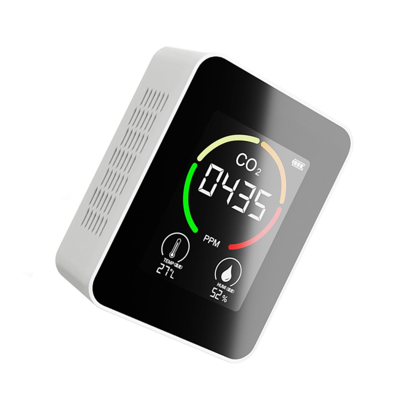 TEHAUX Co2 Gas Detector Air Monitor Indoor Air Tester Humidity Temperature Meter Detector