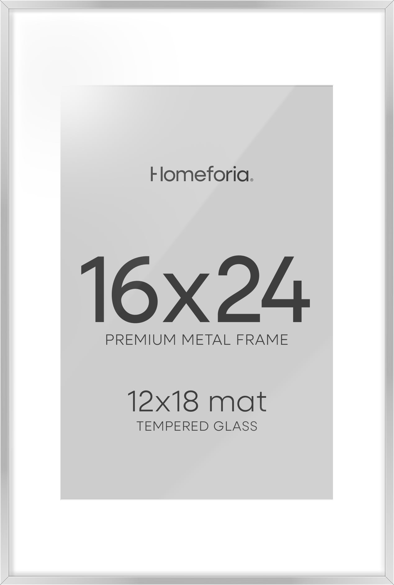 Amazon.com - Homeforia 16x24 Silver Picture Frames, High End Metal