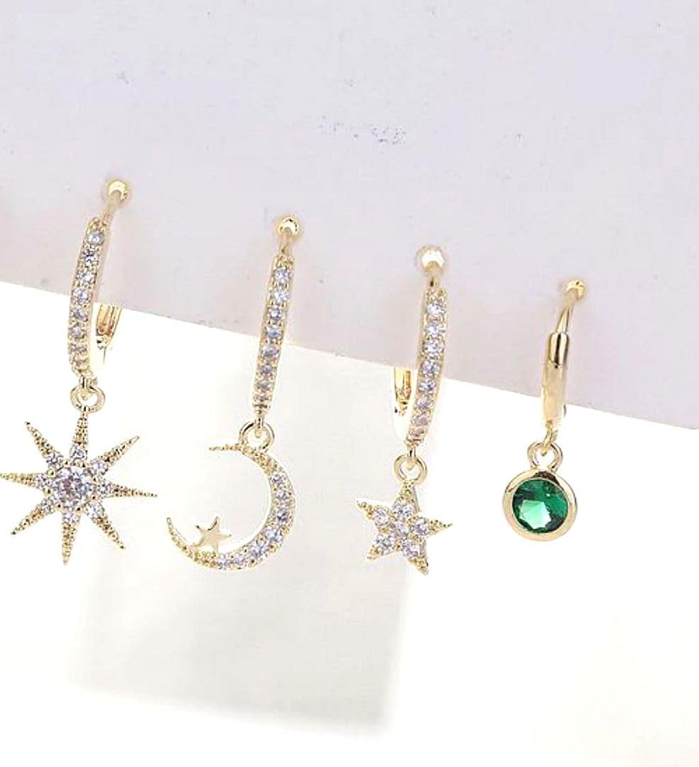 10pcs Adabele Authentic Sterling Silver Round Hoop Huggie Earring Hooks 16mm (0.63 Inch) Cubic Zirconia CZ Tarnish Resistant for DIY Earrings Makings SS90-2