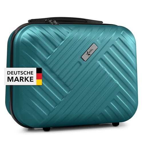 Xonic® Design Kosmetikkoffer aus ABS Hartschale – Robustes Beautycase als Handgepäck - Kosmetiktasche für Reisen – leicht & stabil (Seegrün)