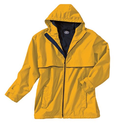 Charles River Apparel unisex adult New Englander Waterproof Rain athletic shell jackets, (150) Yellow/Navy, XX-Large 48-50 US