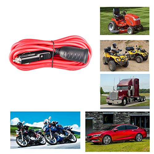 LDOPTO 12V 24V Heavy Duty 16 AWG 15A 20A Cigarette Lighter Adapter plug Power Supply dc extension cord inverter cables with 3.7 Meter 12.1 Feet Cable Wire For Car Inverter,Air Pump, Electric Cup