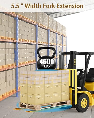 Garvee Pallet Fork Extension,84"Length 5.5" Width,Fork Extensions for Forklift Truck Equipped with 4600LBS Load Capacity,Heavy Duty Forklift,Yellow