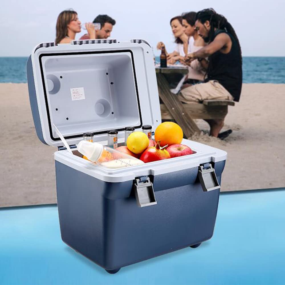 XIAOLIN Chłodnica Sprężarka 20 L, Niebieska, Chłodna Skrzynka 12v Dc / 100-240 V Ac, Mini Lodówka Do Samochodu, Ciężarówki, łodzi, Motoryzację I Gniazdo Zasilania [klasa Energetyczna A +]