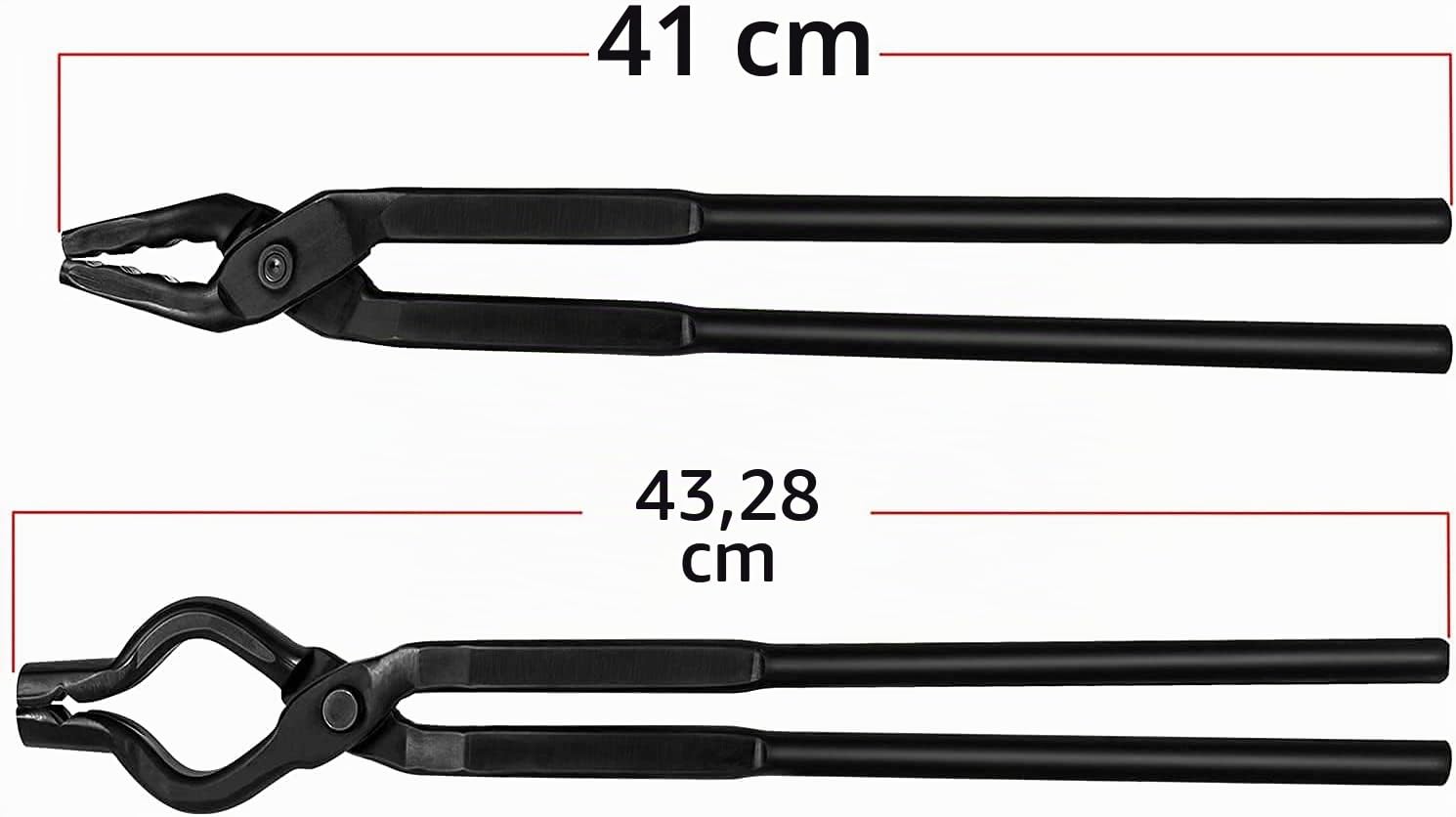 Juego de Tenazas Herrero para Principiantes con Mandíbula Lobezno y Punta V - Kit Forja