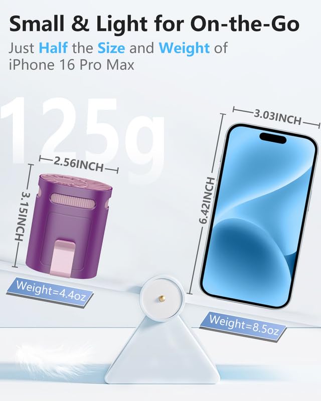 Image of Portable Waist Clip Fan-Small Lightweight Person Fans Inside Shirt Waist Band Belt Loop Pants Hip Hardhat,Quietest Cool Clip Body Ac Unit,Personal Air Conditioner for Menopause Hot Flash Weather Blue