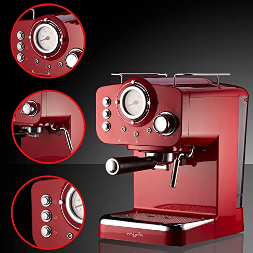 Espressomaschine Siebträger | Kaffeemaschine mit Siebträger | Espresso Milchaufschäumer | Siebträgermaschine klein | für… – Bild 3