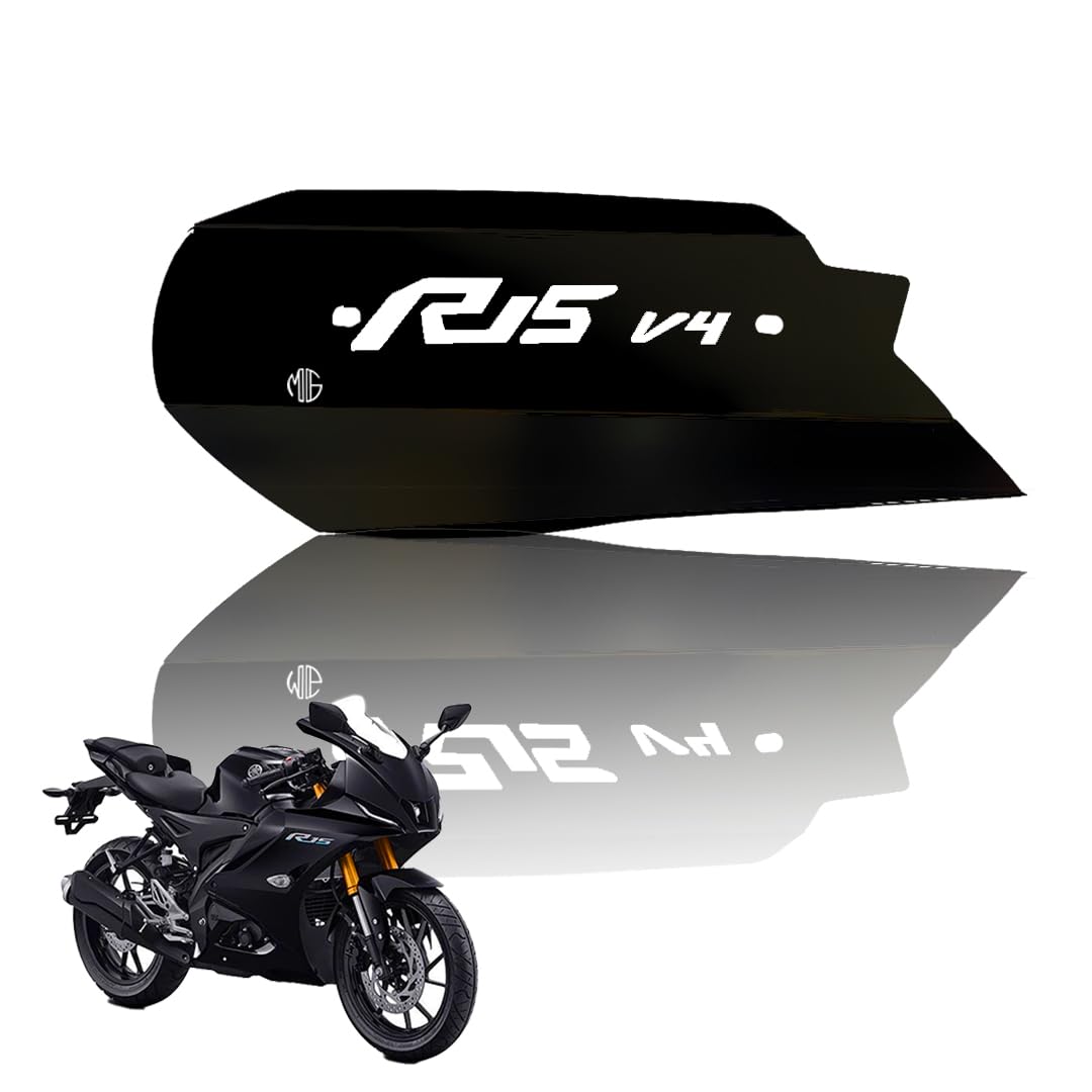 MOTO GENIUS Stainless Steel Exhaust Cover Silencer Protector for R15 V4 | Premium Exhaust Heat Shield Protector for Enhanced Durability and Style | Easy Installation | R15-V4 (Black)-image-33