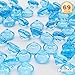 PMLAND 69 Pieces 25mm Big Round Acrylic Diamond Crystals Gems Treasure Gemstones for Baby Shower Table Scatters Vase Fillers Decoration Party Treasure Hunting Arts and Crafts - Light Blue