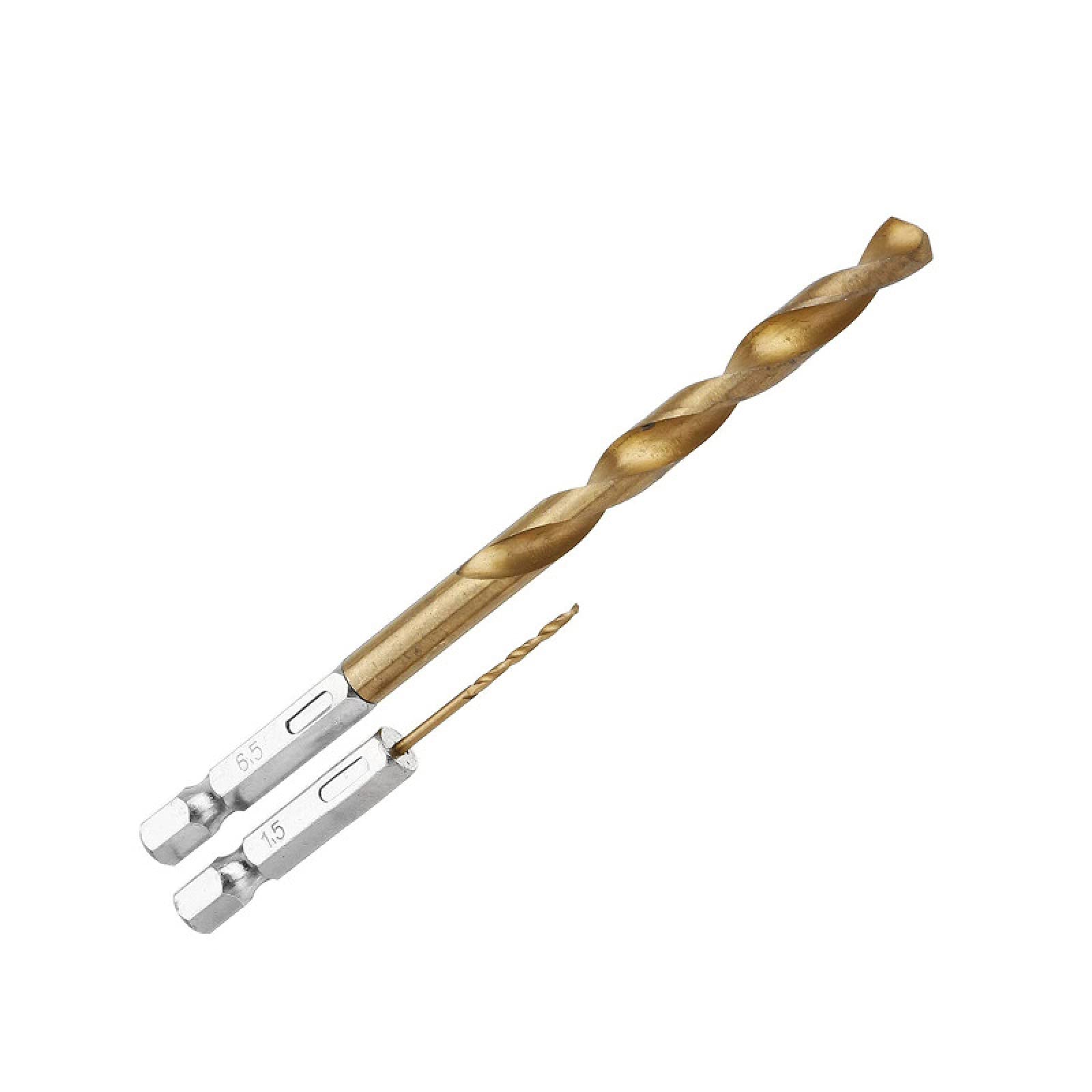 13Pcs 6.35mm 1/4 "Hex Shank 1.5-6.5mm Punte Da Trapano HSS Acciaio Ad Alta Velocità Rivestito Di Titanio Punta Del Trapano Set Utensili Elettrici Accessori
