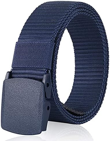 ZORO Army Tactical Waist Belt Automatic Buckle Nylon Canvas Male Men Survival Strap, Blue Colour, BL-49, Fits on up to 40 inches waist size.