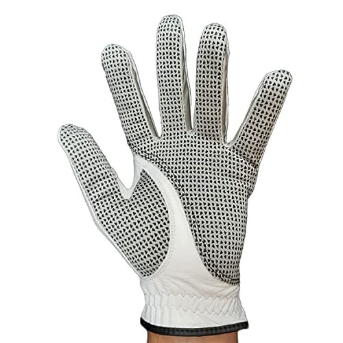 Fortitude Sports Unisex Leather Golf Glove Left Hand, White, M - Image 2