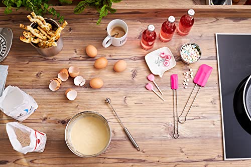 Rosle-Bowl-Set-of-2-Food-Storage-Lids-Diameter-20-and-24-cm-Pink-Charity-Edition-Stainless-Steel-Bowls-for-Preparation-and-Storage-of-Food-Dishwasher-Safe