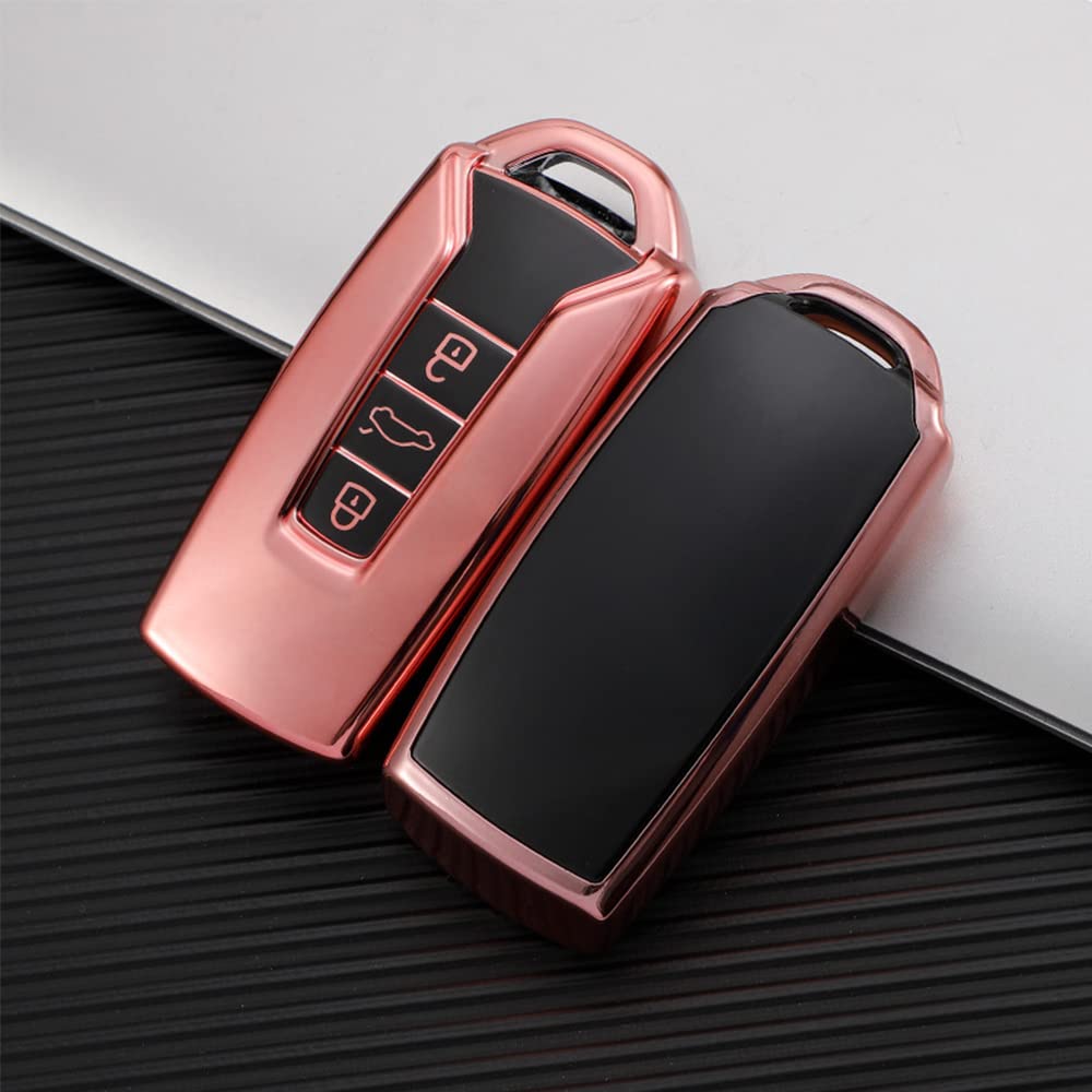 HIBEYO Schlüsselhülle Für VW Touareg 2018-2023 - Silber Schwarz