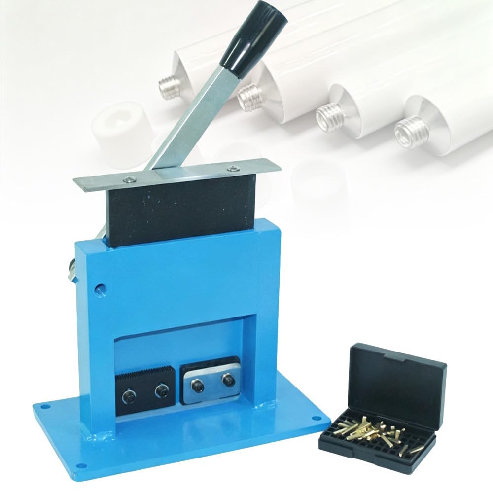 ShaiVrissian Manual Aluminum Laminate Tube Crimping Sealer,Manual Hose Sealer,Integrated Coding Function,For Cosmetic Creams,Ointment Tubes,Toothpaste and Personal Care Packaging +Coding