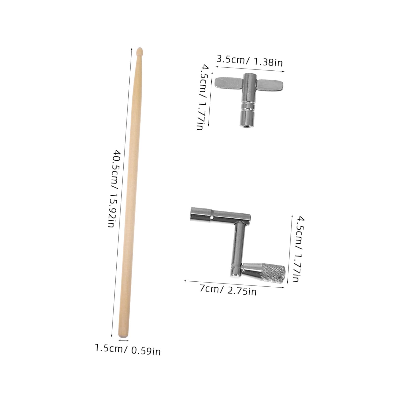 BESPORTBLE 1 Set Durable Drum Key Drum Sticks Shaped Design for Precise Adjustments Essential Percussion Accessory for Drummers and Musicians