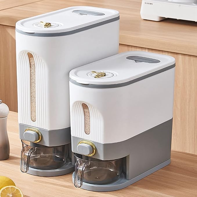 See full amazon price history chart for PIKFOS Rice Dispenser, 25 Lbs Automatic Food Grain Storage Container with Measuring Cup, Waterproof and Moisture-proof Rice Bucket PIKFOS Rice Dispenser, 25 Lbs Automatic Food Grain Storage Container with Measuring Cup, Waterproof and Moisture-proof Rice Bucket (B0D6NK8388) Amazon Price History, Amazon Price Tracker