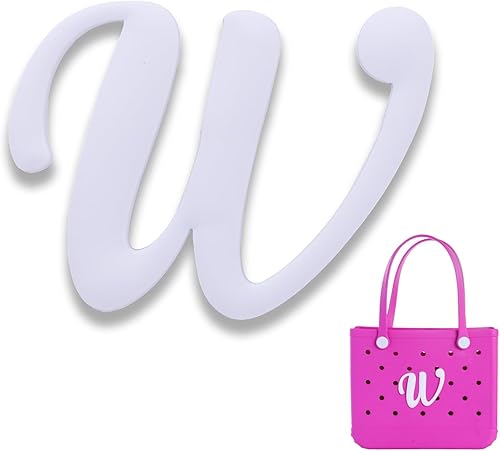 Dijes para bolsa Bogg con letras de goma para la playa, accesorios para bolsas de mano, bolsa Bogg con letras del alfabeto