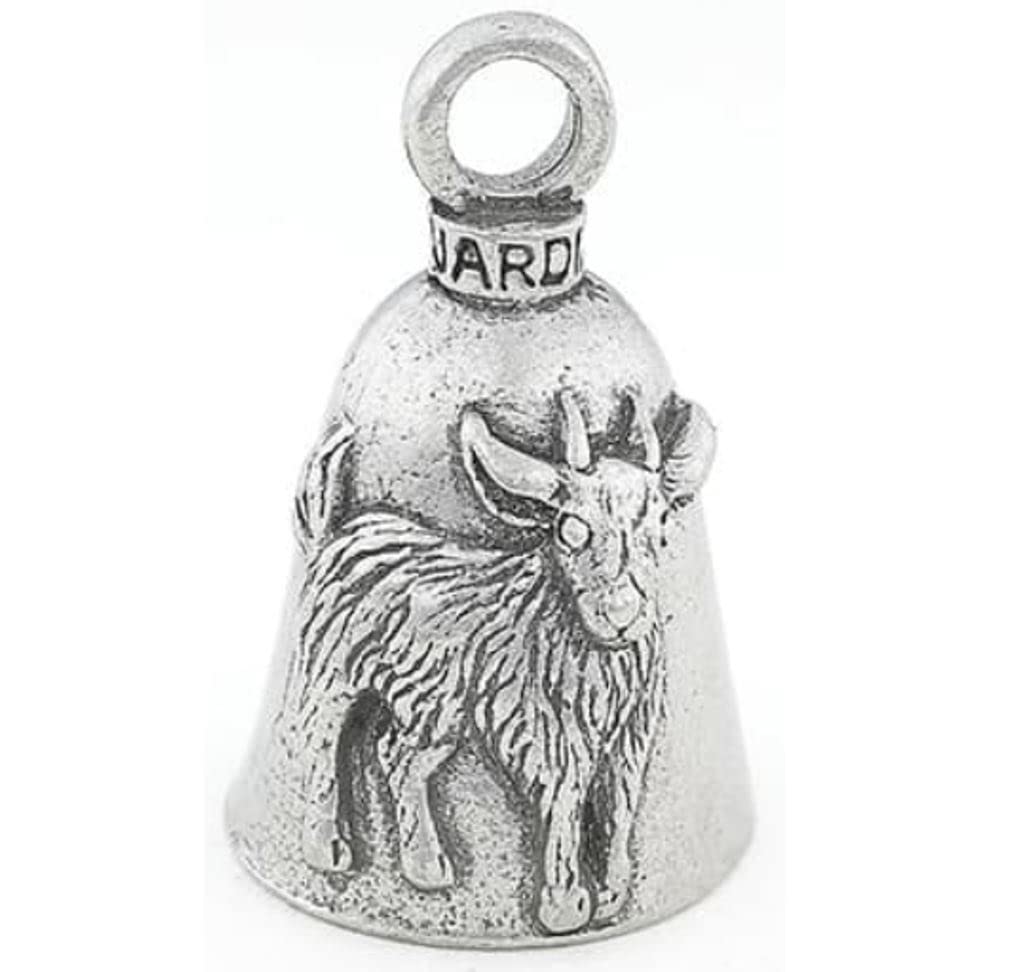 Guardian Bell Animals Good Luck Bell w/Keyring & Black Velvet Gift Bag | Motorcycle Bell | Lead-Free Pewter | Made in USA