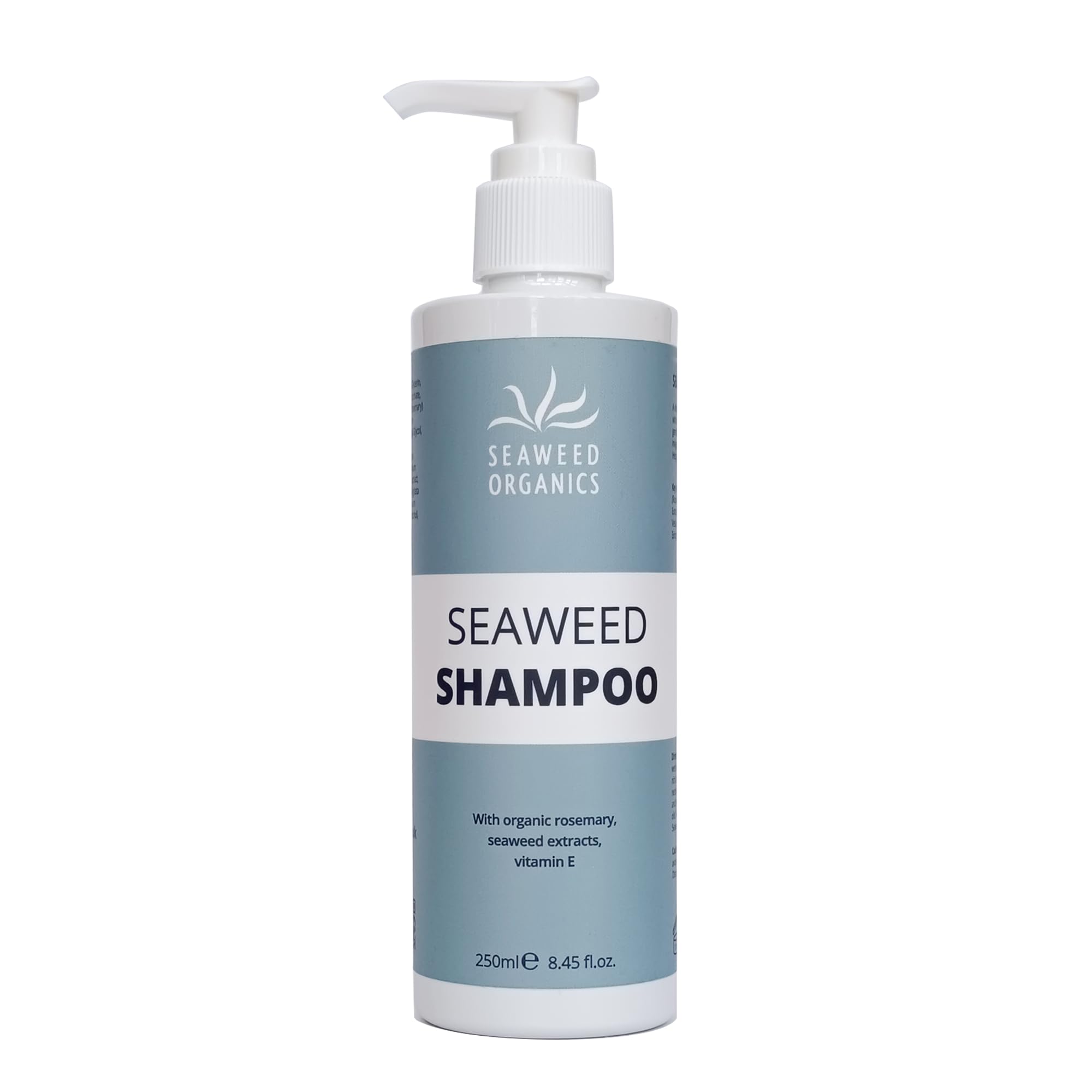 SEAWEED ORGANICS, Seaweed Shampoo, Vegan certified, Organic Scottish seaweeds, Rosemary, Vitamin E, No SLS or Parabens