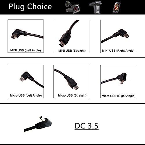 Hard Wire Charger Cord Cable Universal Micro USB Meters DC 12V to 5V Power Inverter Converter Regulator Kit for Car GPS Tablet Android DVR Camcorder Recorder by HitCar
