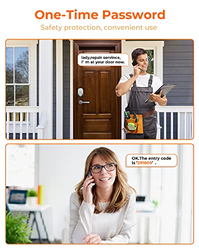 Keyless Entry Door Lock, Kawden Electronic Keypad Deadbolt Lock, Anti-Peeping Door Locks With Keypads, Smart Lock For Front Door Set, Auto-Lock, Backlit Design, Easy Installation, Satin Nickel #TOP6