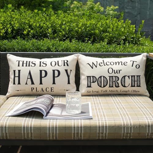 JOJOGOGO Welcome to Our Porch Outdoor Lumbar Pillow...