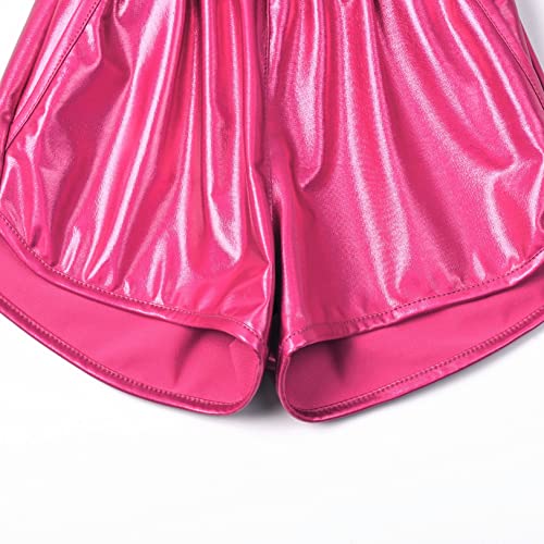 Image of Perfashion Girls Metallic Shorts Sparkly Shiny Hot Pants Gold /Silver /Pink Outfit