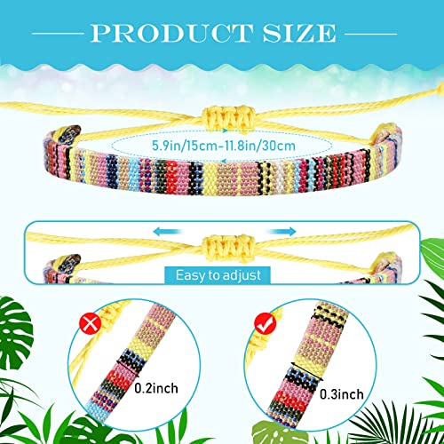 Yinkin 50 Pcs Boho Surfer Bracelet for Men Women Summer Beach Anklet Bracelet Waterproof Braided Bracelets Handmade Adjustable Bracelets Colorful Thin String Rope Jewelry for Festival Accessories4
