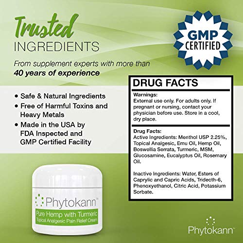 Hemp Cream - Natural Hemp Extract Cream for Back, Joint, and Muscle Support & Soreness. Made in USA with Hemp Oil & Hemp Extract, Turmeric, MSM, and Boswellia - 100% Natural - Image 7