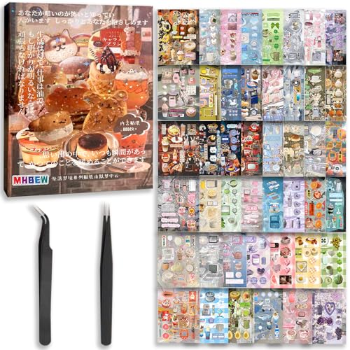 800PCS+ Japanese Sticker Book Heisei Retro Cute Korean Stickers