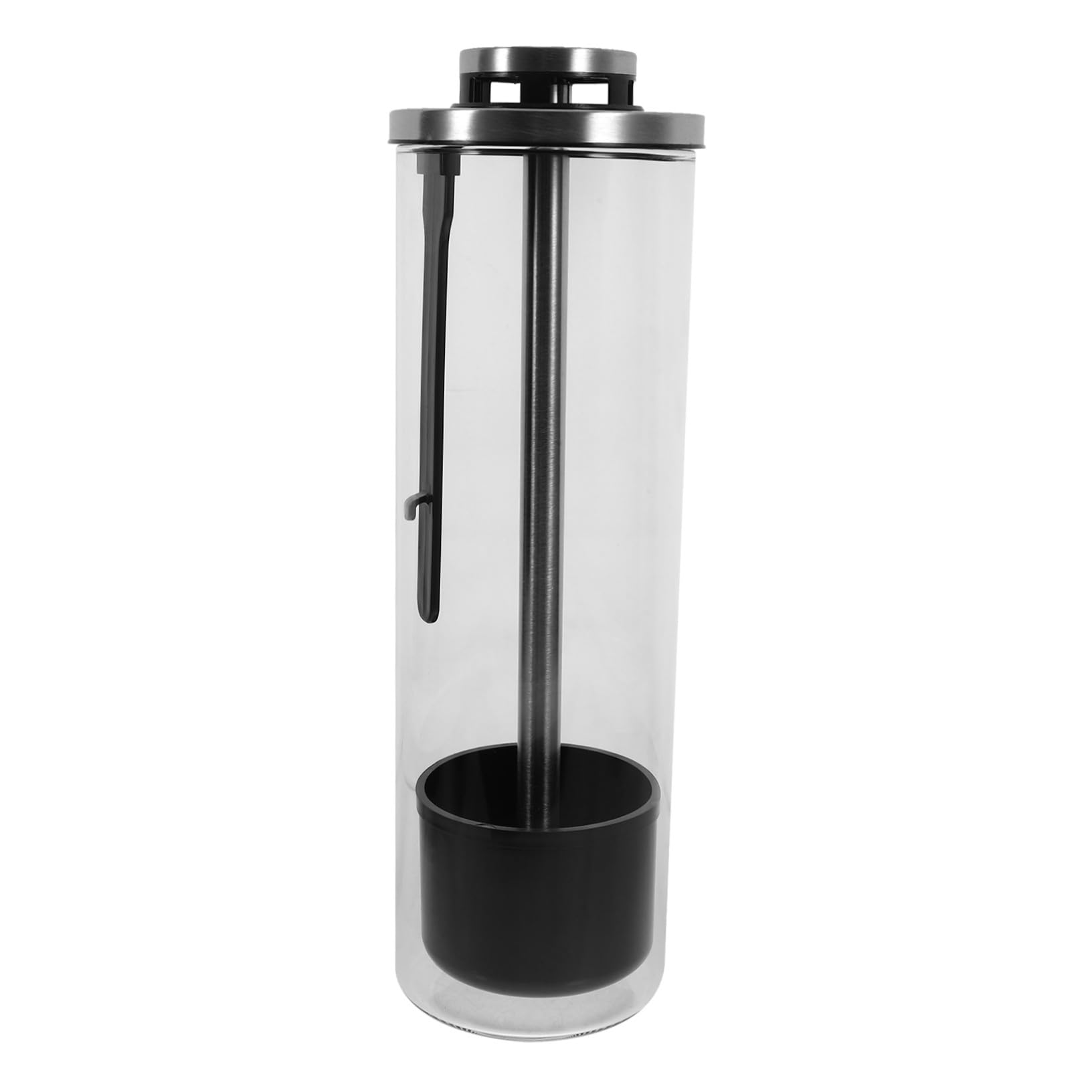 Hochborosilikat Glas Essstäbchenhalter mit Deckel Edelstahl Küchenbesteck Organizer Strohhalm Aufbewahrungsbox Multifunktional für Tisch und Küchenutensilien