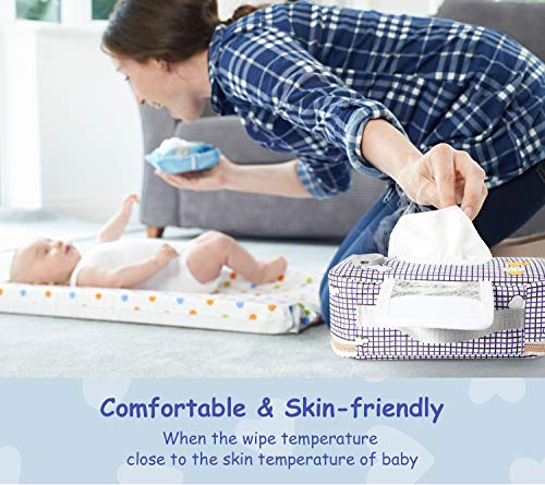 Seposeve Portable Baby Wipe Warmer with 3 Heating Modes, Farewell the Cold Baby Wipes When Changing Diaper, Auto-OFF Protection after 60 Minutes, Wipe Dispenser for Baby, USB Power 5V 2A. Home/Travel.