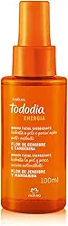 Natura Tododia Bruma Facial Energizante, Flor de Gengibre e Tangerina, 100ml, Hidratação Imediata com Vitamina E