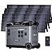 OUKITEL P5000 Pro 4000W Tragbare Powerstation mit 4 x 200W Solarpanel, 5120Wh Solargenerator, LiFePO4 Batterie, 1.5 Std Vollladung, 15 Ausgang, APP, Portable Power Station für Camping, Reisen, Wohnung