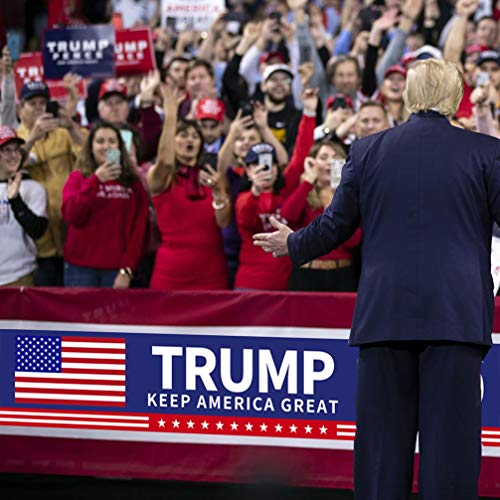 BAODLON Large Trump 2020 Flag - Keep America Great Banner Outdoor Decorations - Donald Trump for President 2020 Banner Sign - Yard, Advertising, Outdoor & Indoor Hanging Decor - 98" x 18" - Thumbnail 6