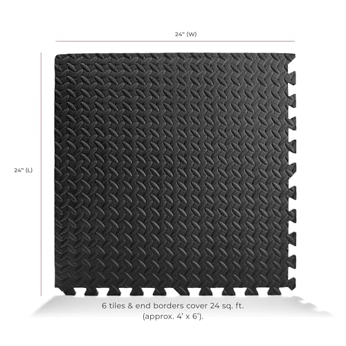 Sunny Health & Fitness 1/2" Thick Puzzle Floor Mats for Home & Gym Use - image 7