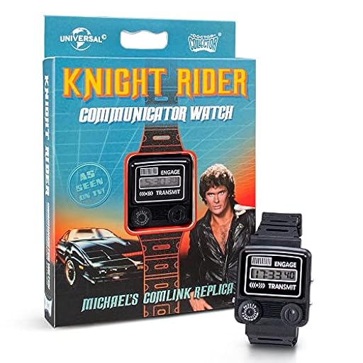 Doctor Collector Knight Rider Kitt, réplica Oficial del Reloj Digital Comlink de la Serie El Coche Fantástico, con el Logo de Knight Industries, Gadget Oficial de colección | Ya disponible en tu tienda friki favorita! En mundofriki.es! Doctor Collector Knight Rider Kitt, réplica Oficial del Reloj Digital Comlink de la Serie El Coche Fantástico, con el Logo de Knight Industries, Gadget Oficial de colección | Ya disponible en tu tienda friki favorita! En mundofriki.es!