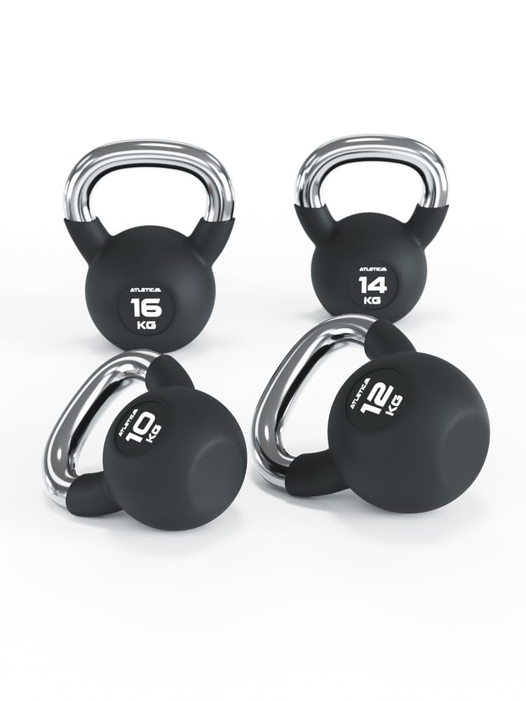 ATLETICA Kettlebells | 4-32 Kg | Kettlebell Caoutchouté Avec Poignée