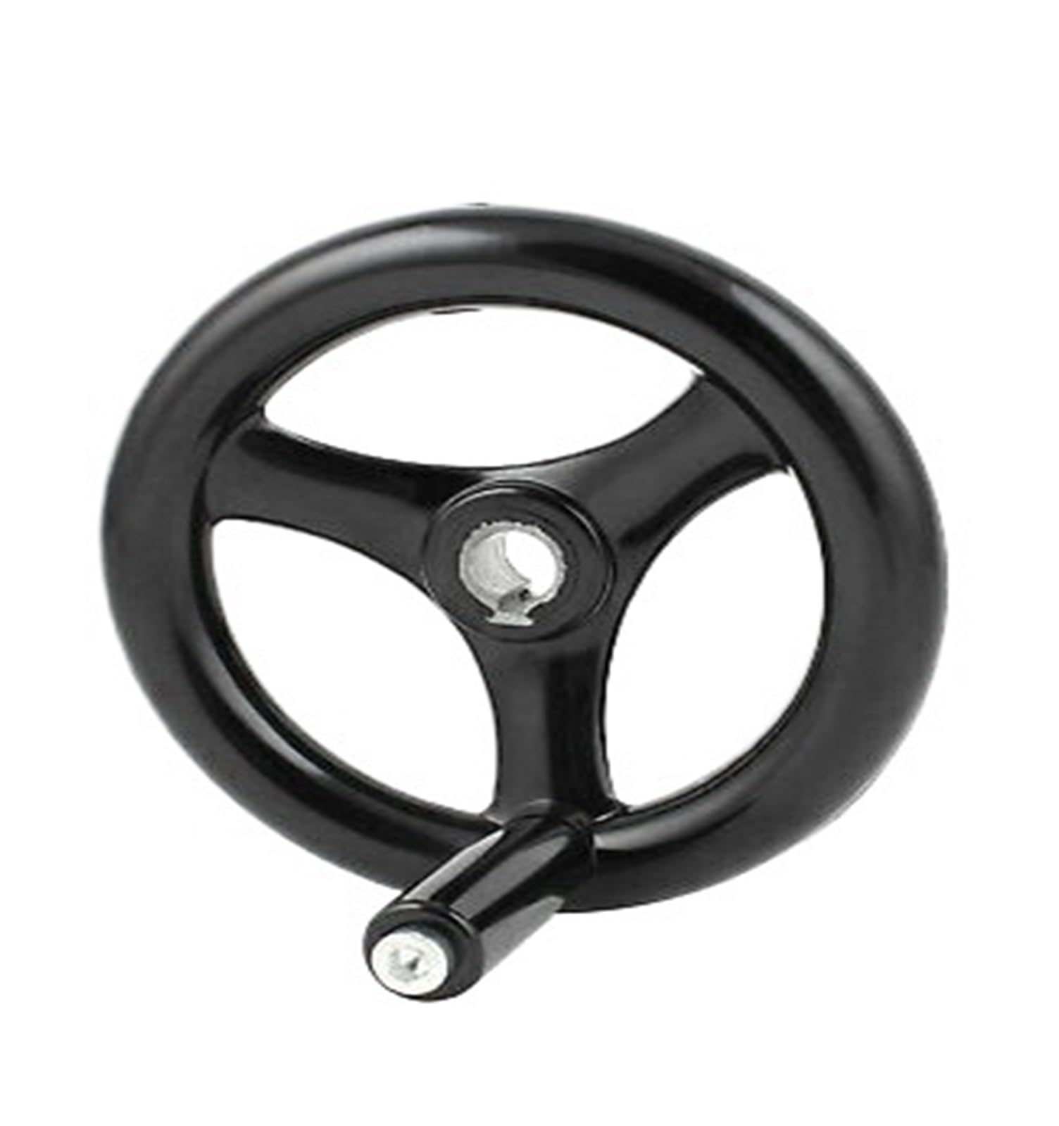 Wudcw One Color 16Mm X 160Mm Black Bakelite 3 Spoked Handwheel Hand Wheel W Handle For Lathe