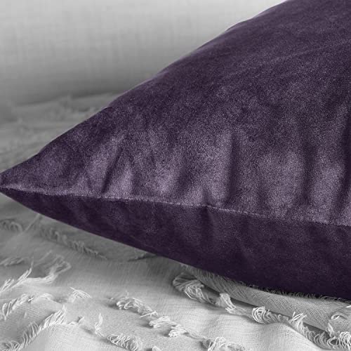 Image of HPD Half Price Drapes Cushion Cover 18 x 18 Heritage Plush Velvet - VPYC-181428-CC18PR - Pair, Omega Purple