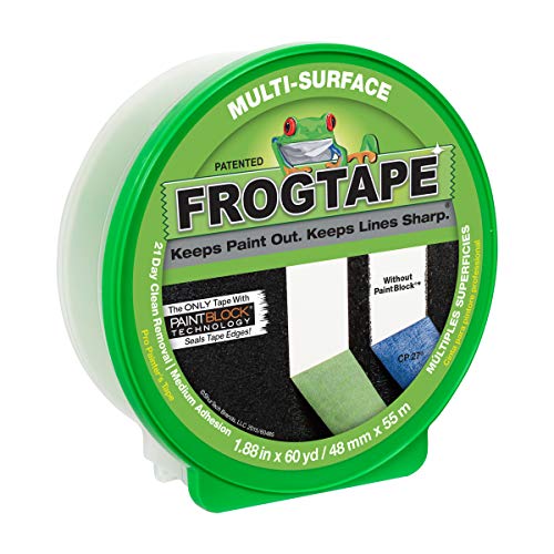 FROGTAPE 143177 CF 120 Multi Surface Painter's Tape with PAINTBLOCK, Medium Adhesion, 48mm x 55m, Green