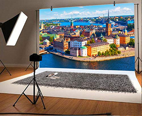 YongFoto 1,5x1m Fondale Foto Svezia capitale